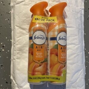 2 Pack Febreze Air Mist Georgia Peach Orchard 8.8.8oz Air Freshener Spray